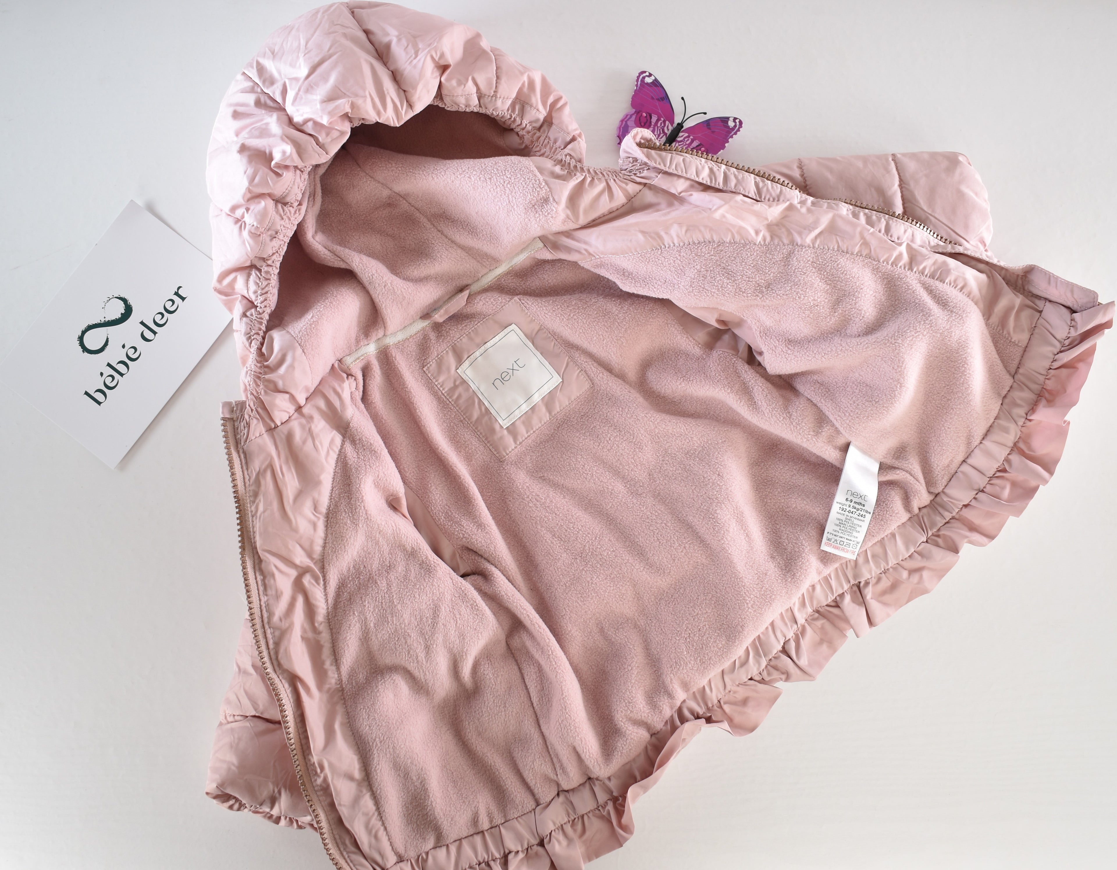 Pale pink padded coat