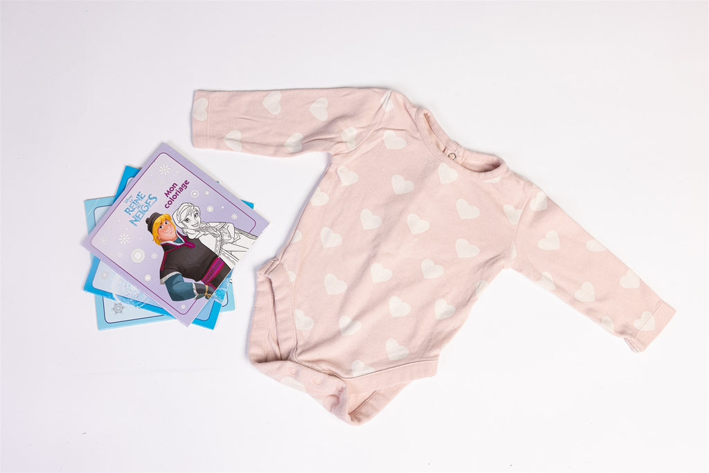 Pink heart bodysuit