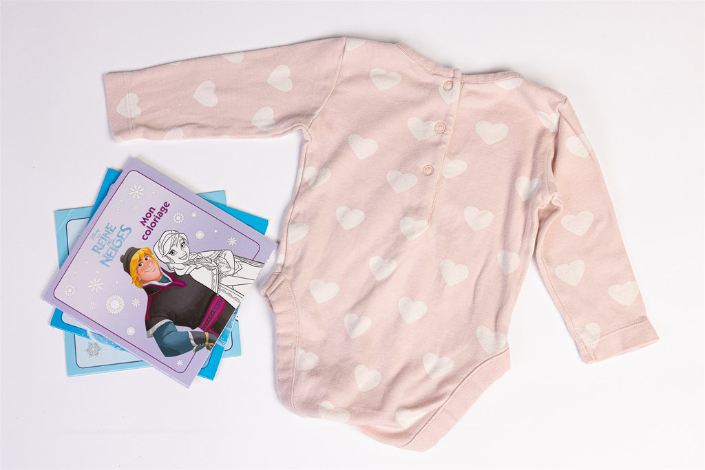 Pink heart bodysuit
