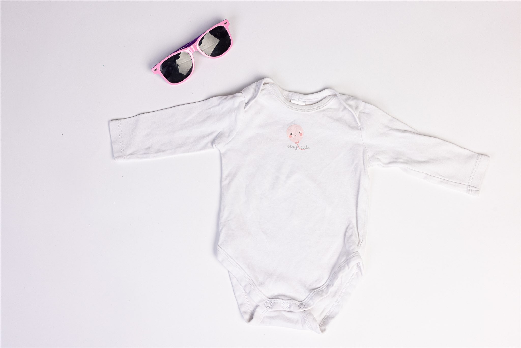 White long sleeve bodysuit “stay cute”