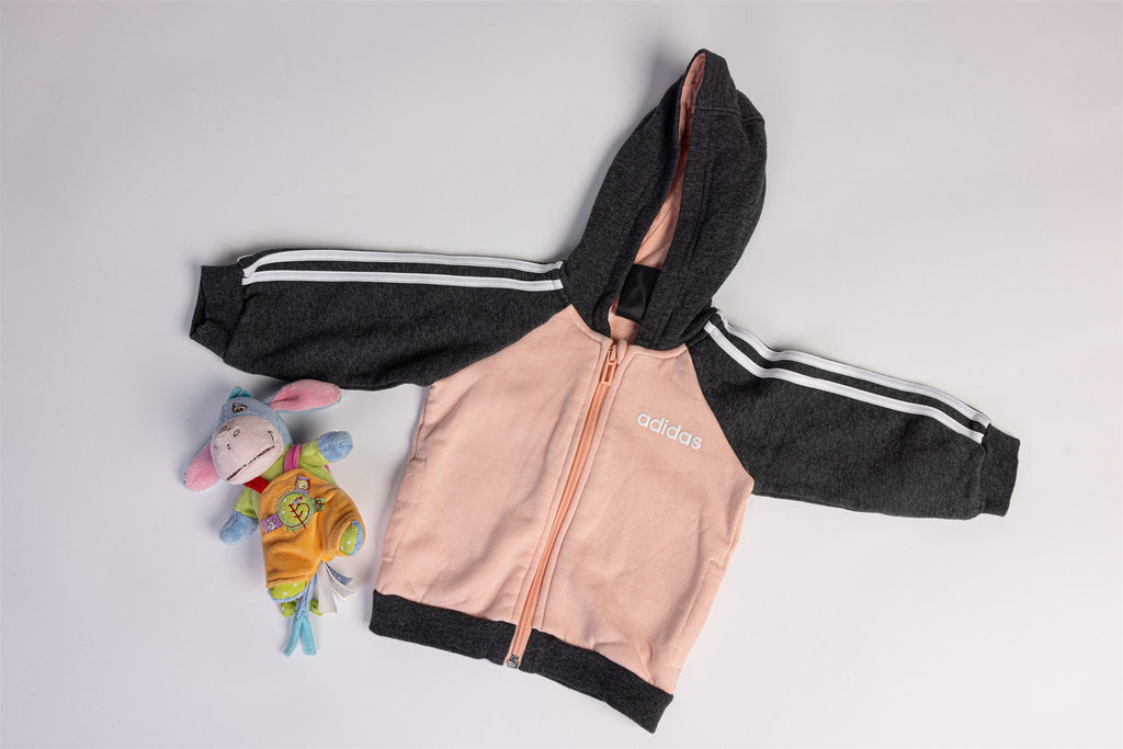 Adidas zip hoodie with contrast sleeves