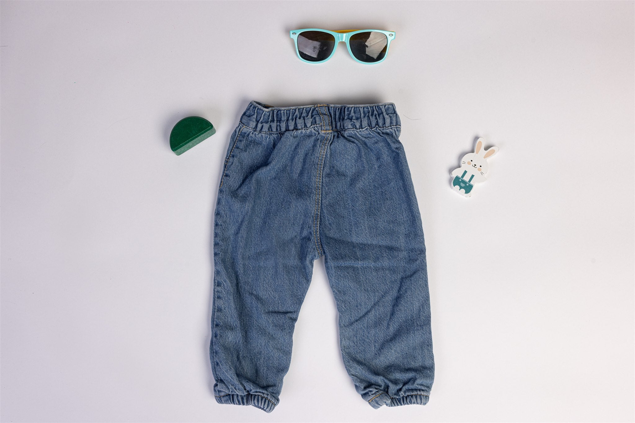 Light denim trousers with lining