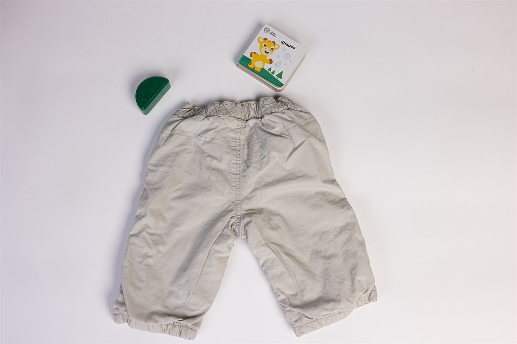 Beige lined trousers “Tou Dou Sheep Story mon adorable”