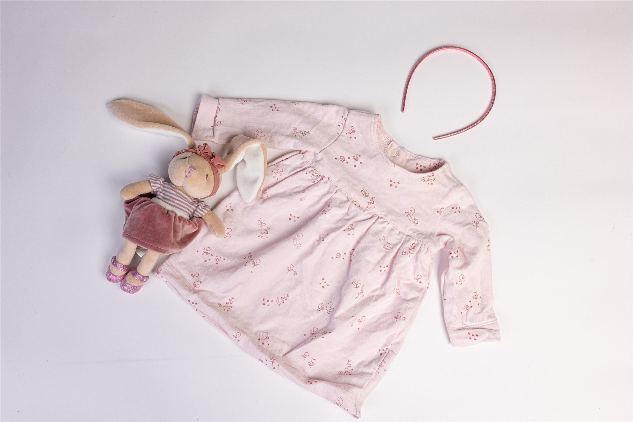 Pink long sleeve dress M&S