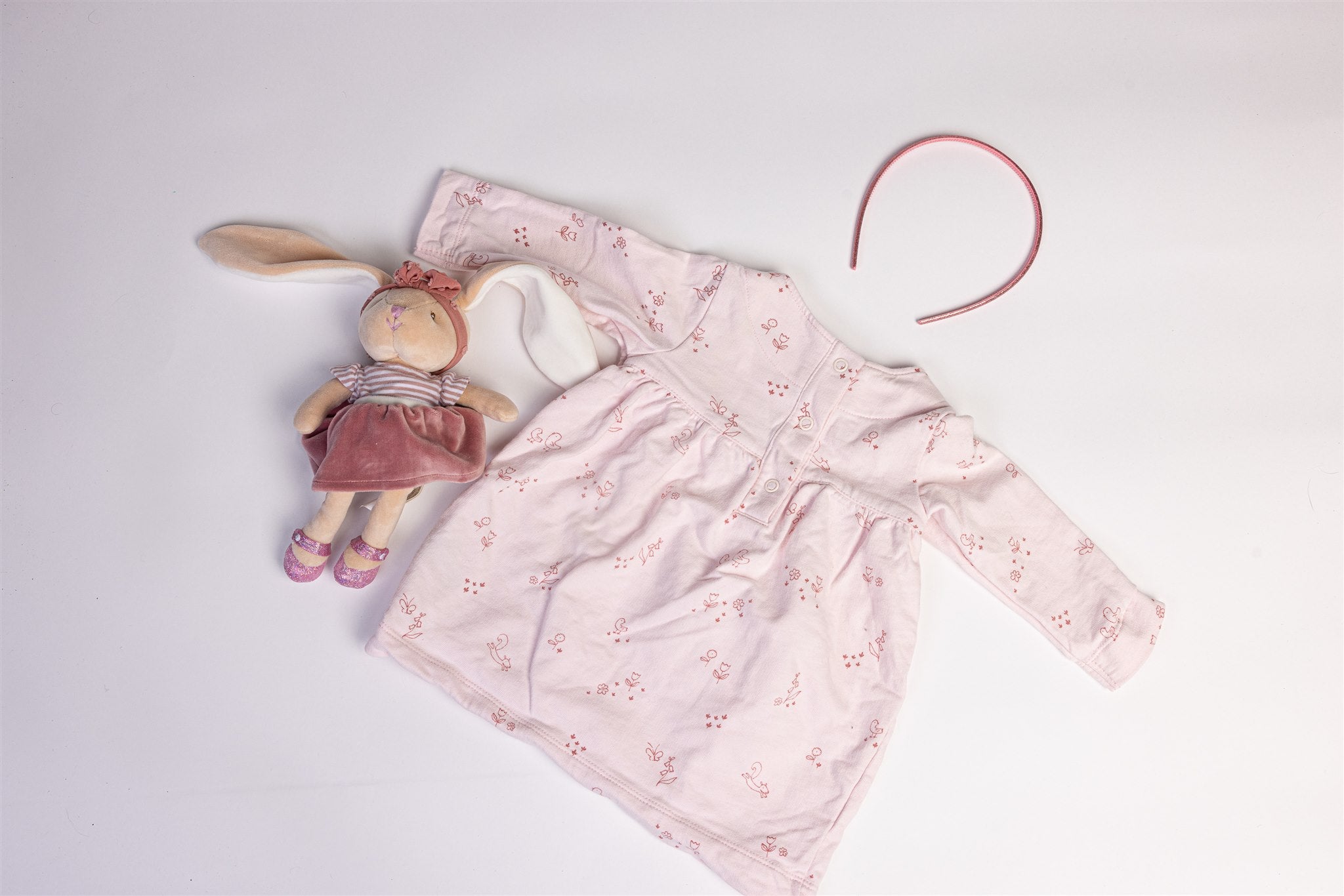 Pink long sleeve dress M&S