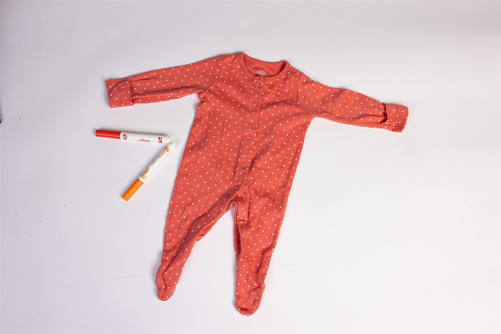 Organic cotton polka dot sleepsuit