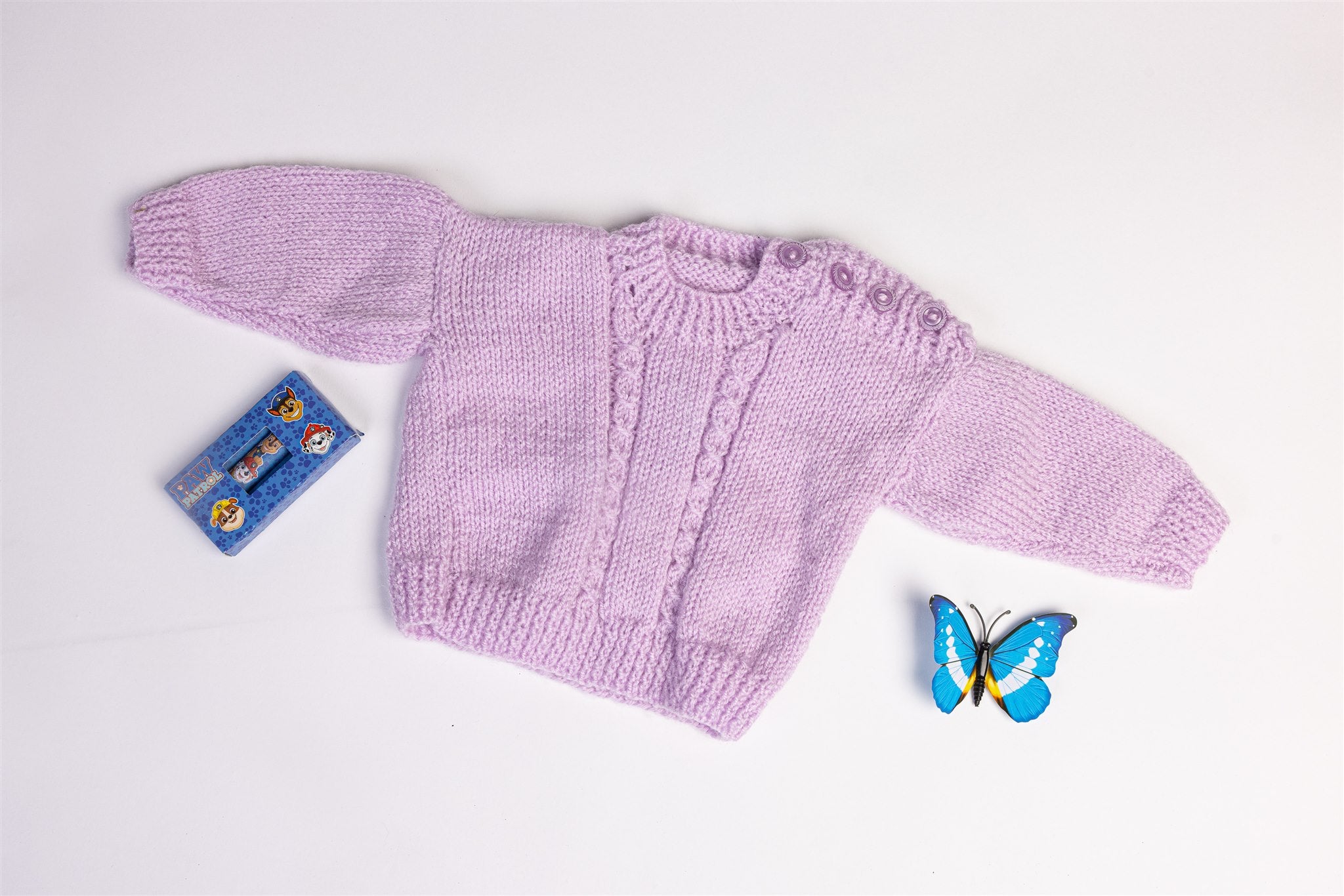 Purple handmade wool jumper