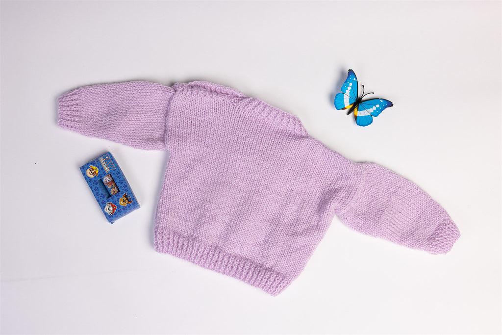 Purple handmade wool jumper