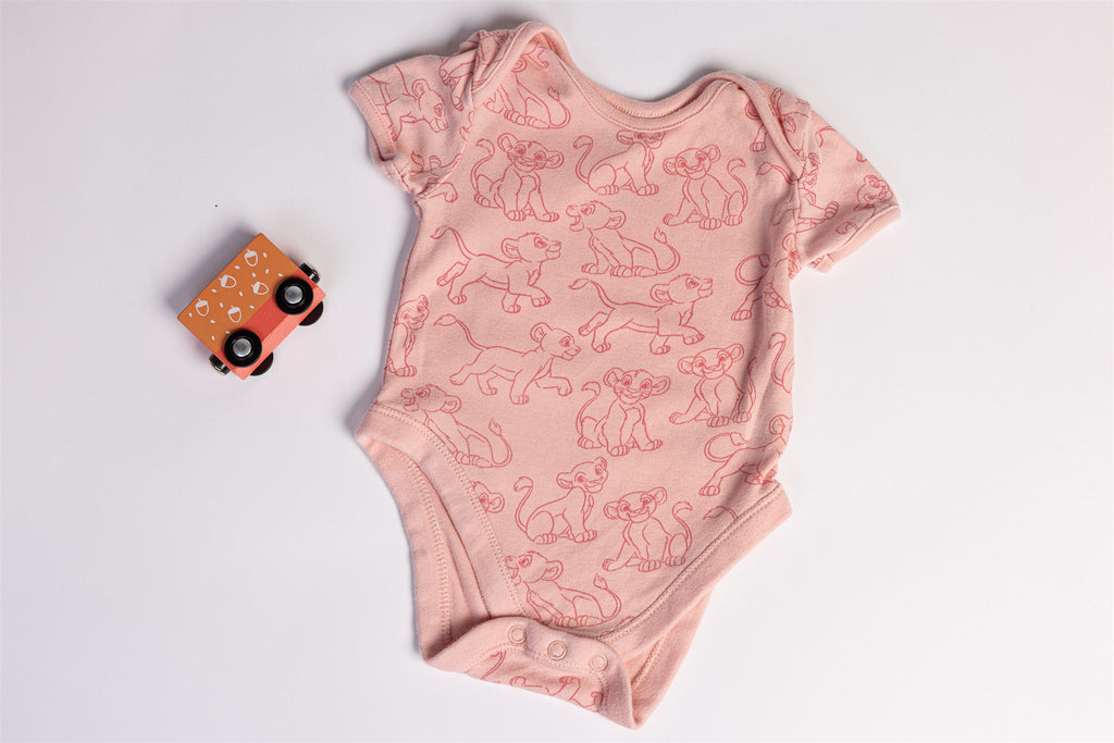 Body imprimé bébé lion Disney rose pâle