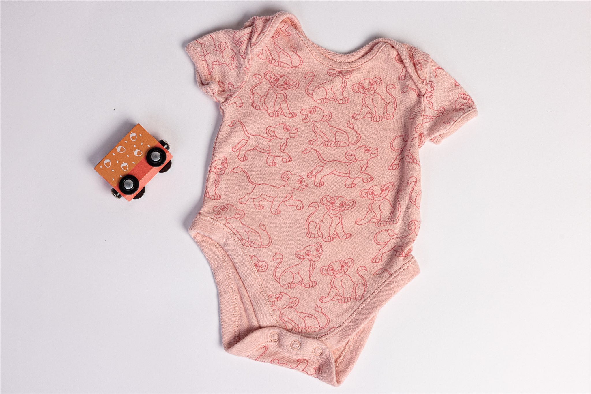 Body imprimé bébé lion Disney rose pâle