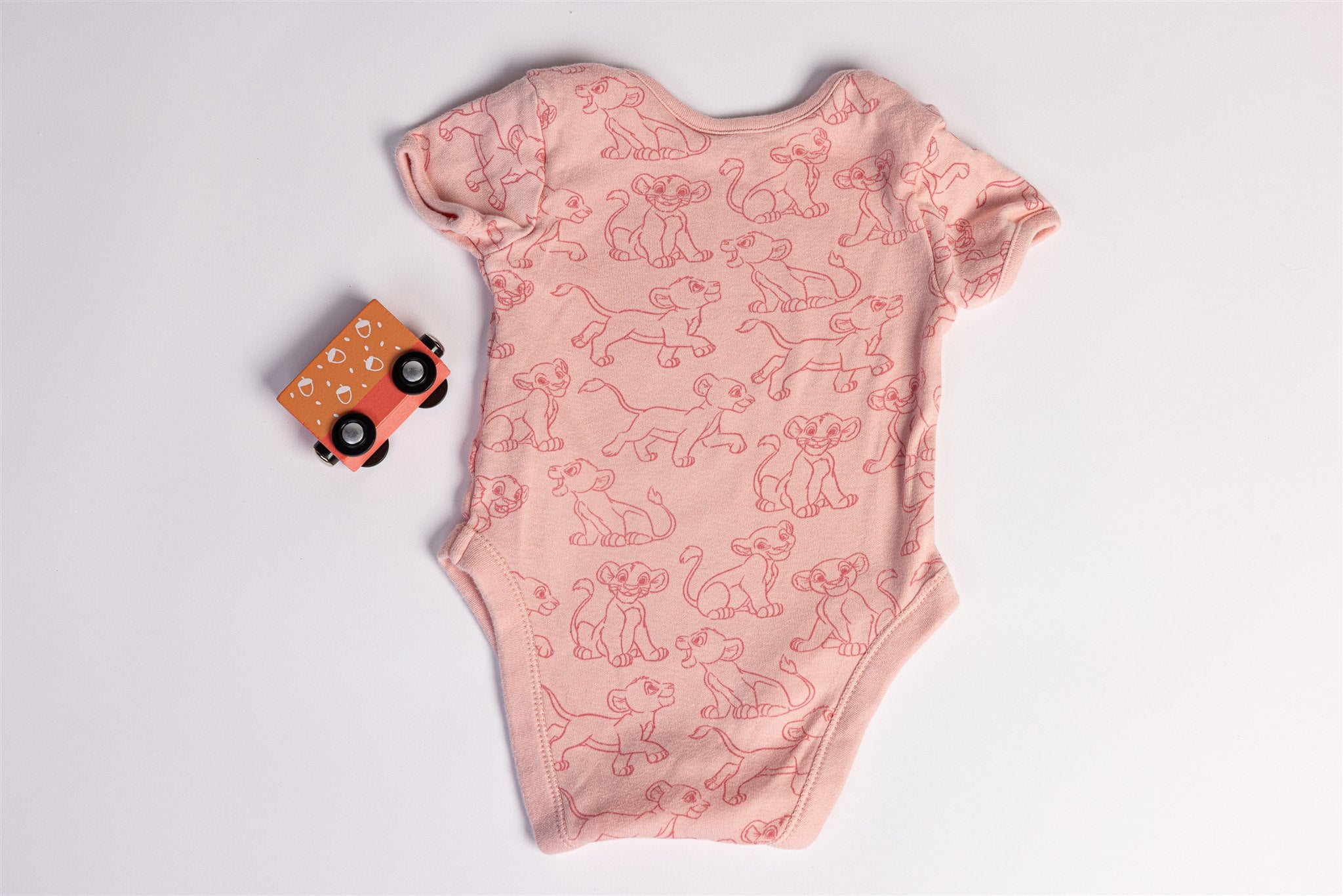 Body imprimé bébé lion Disney rose pâle