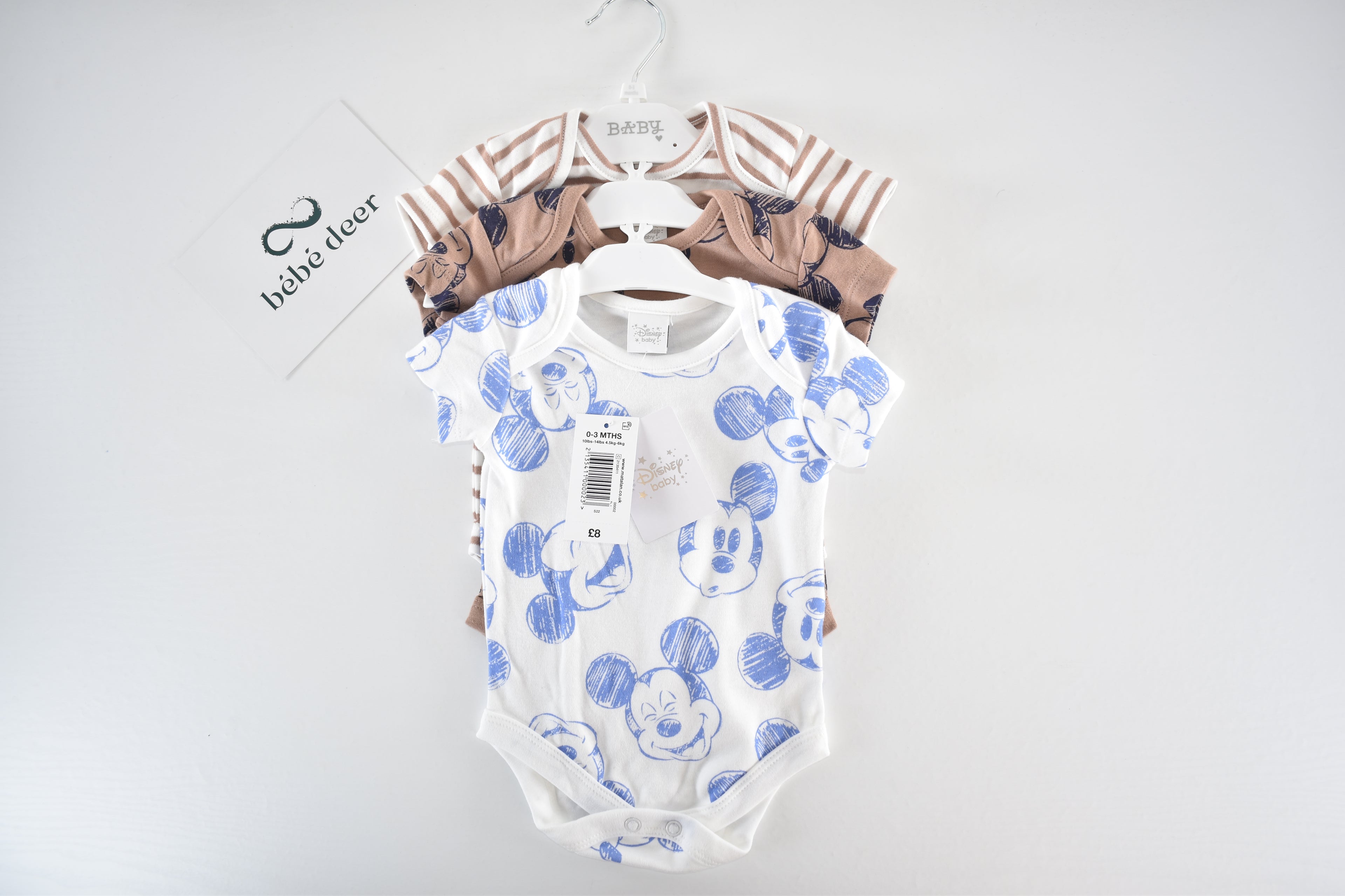 New with tags 3 Mickey Mouse bodysuits