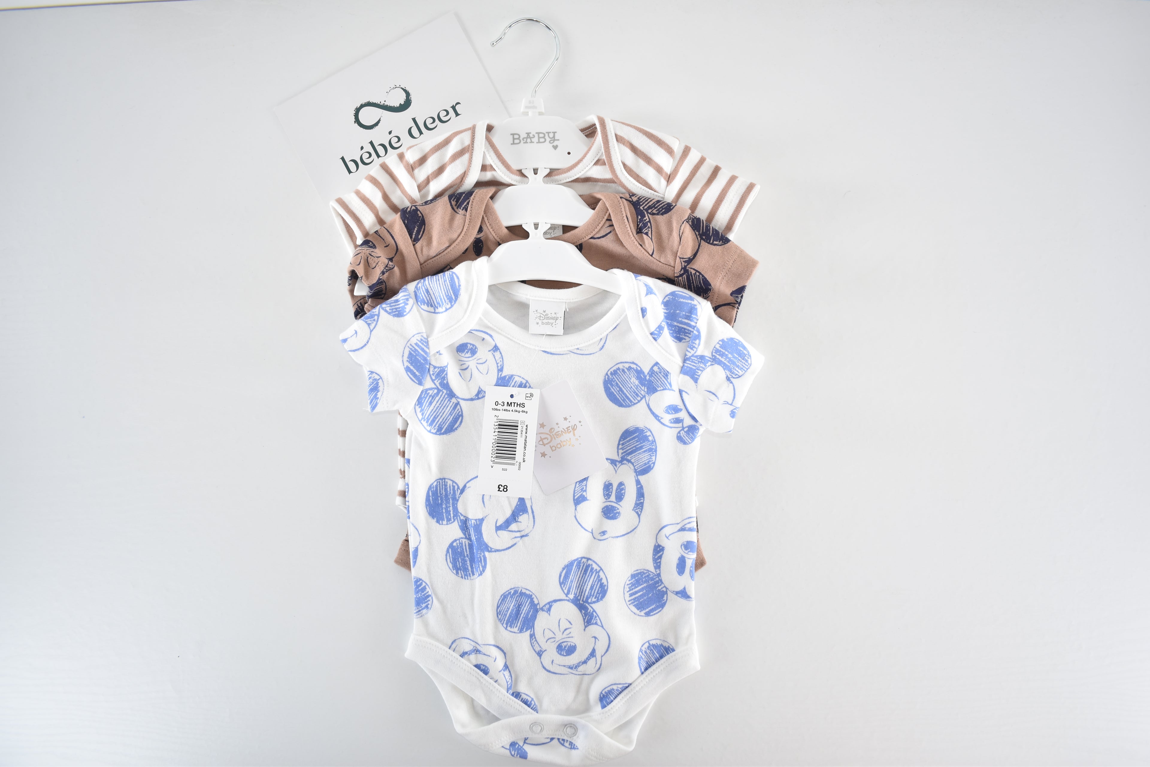 New with tags 3 Mickey Mouse bodysuits