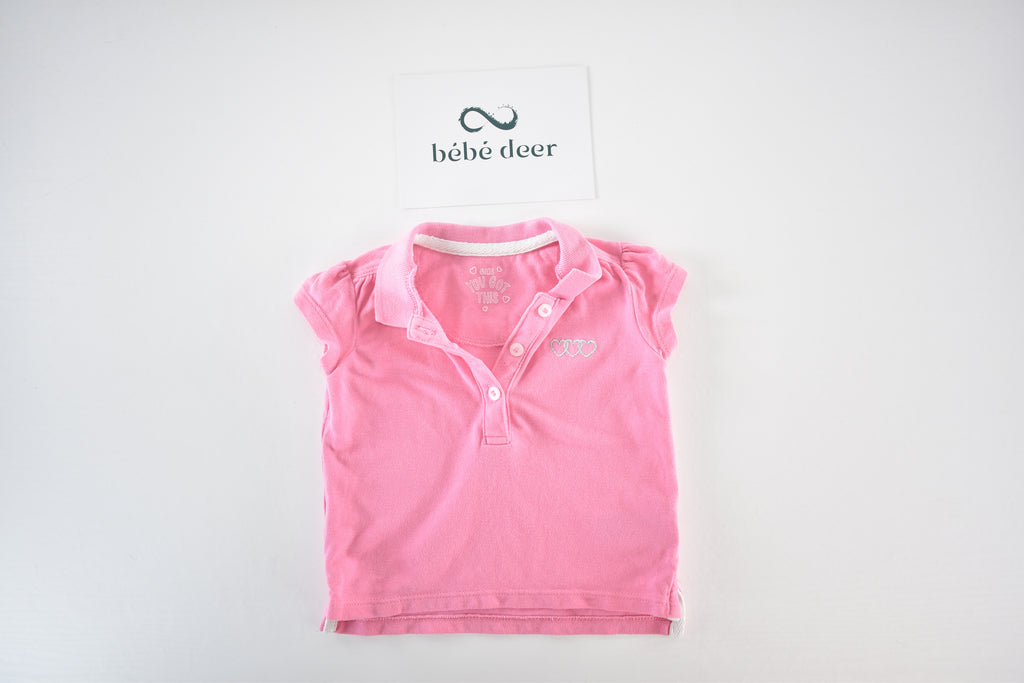 Pink polo top