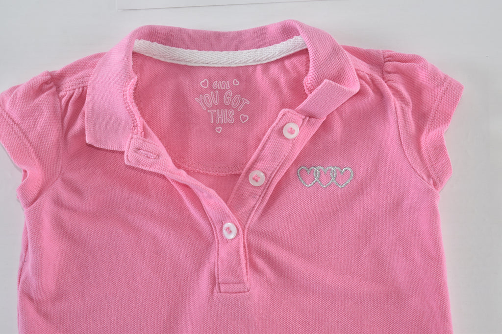 Pink polo top
