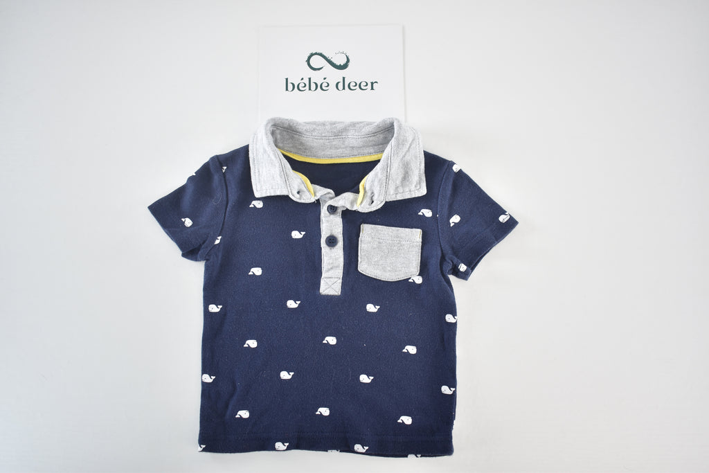 George Navy Whale Polo Top