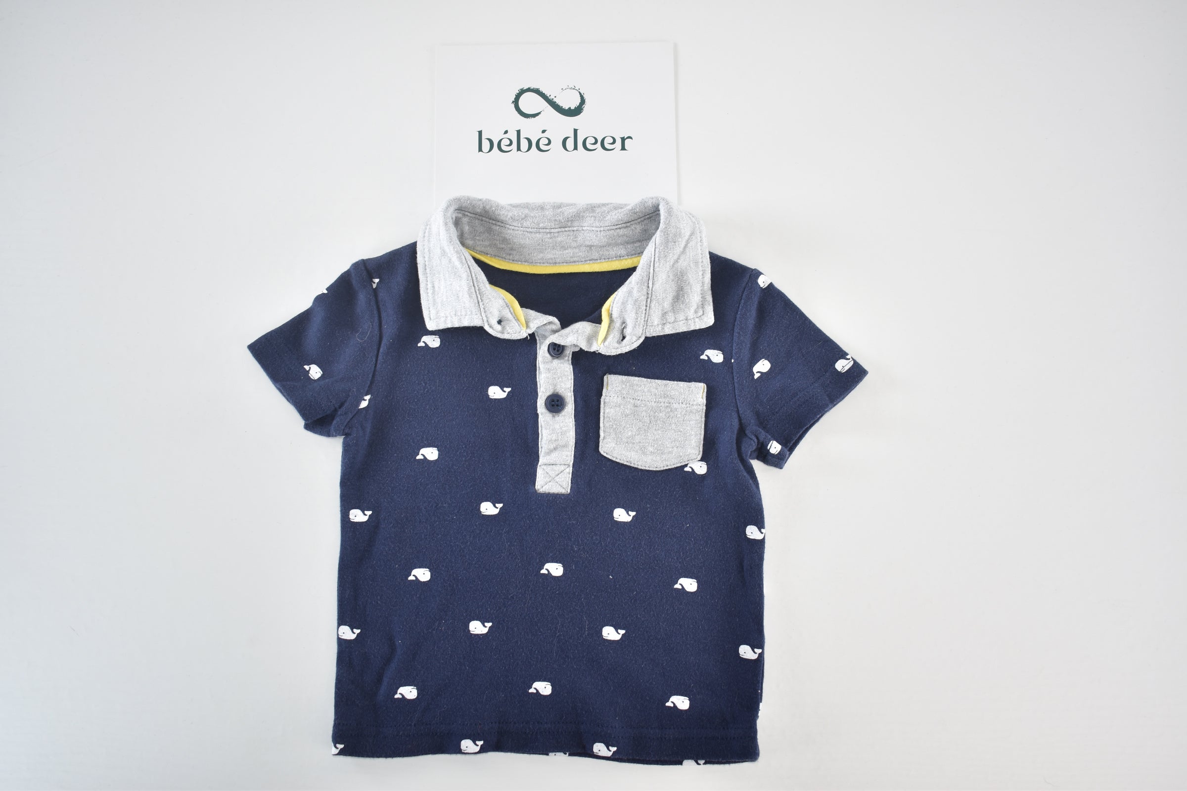 George Navy Whale Polo Top