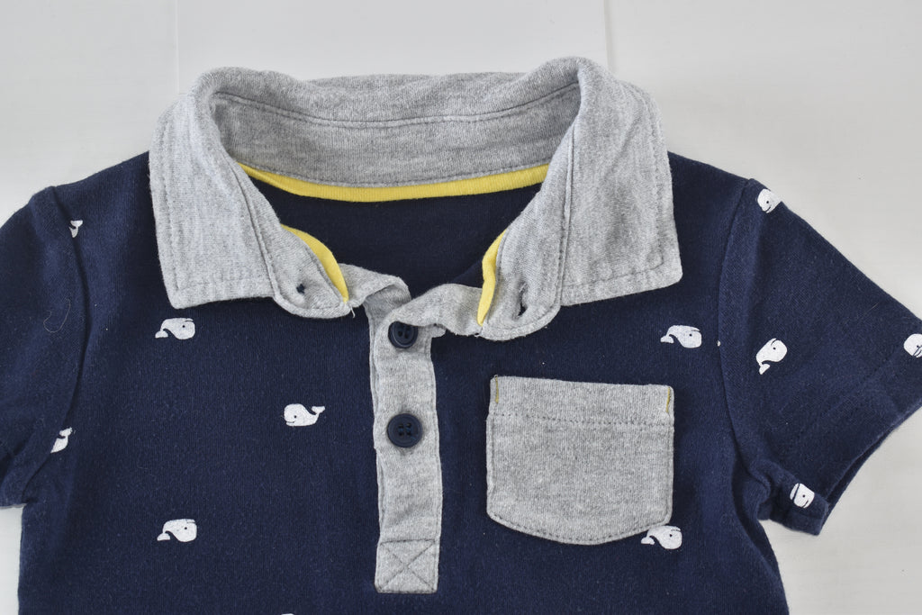 George Navy Whale Polo Top
