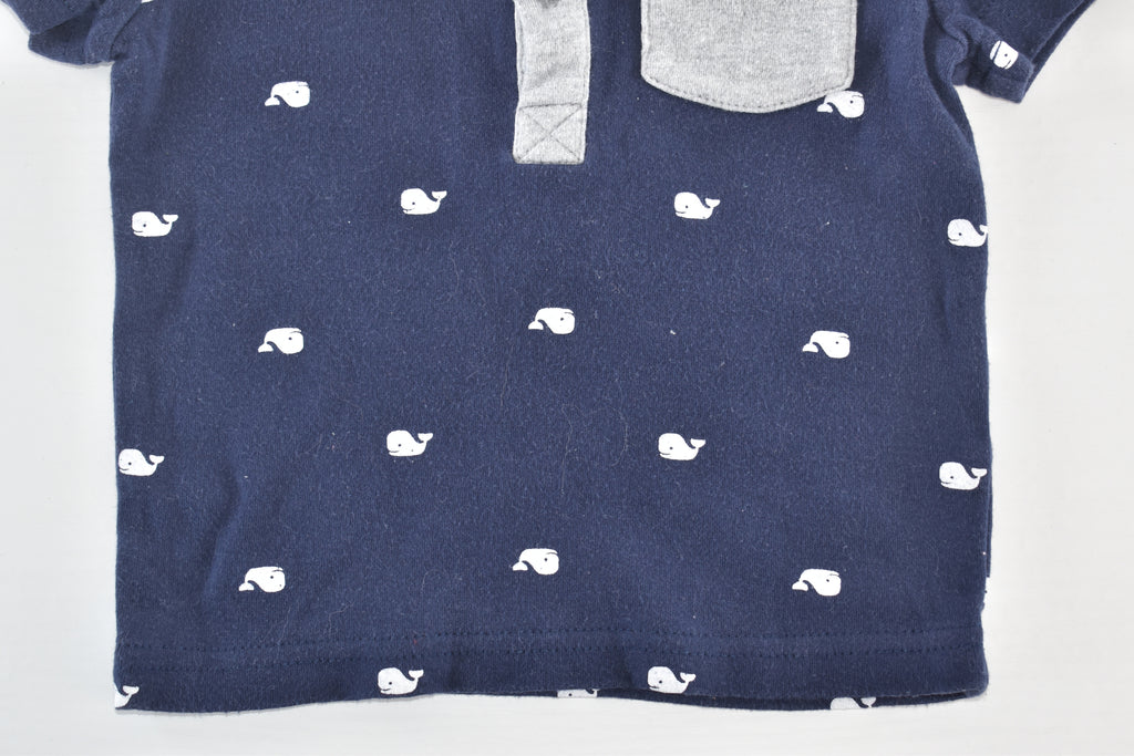 George Navy Whale Polo Top