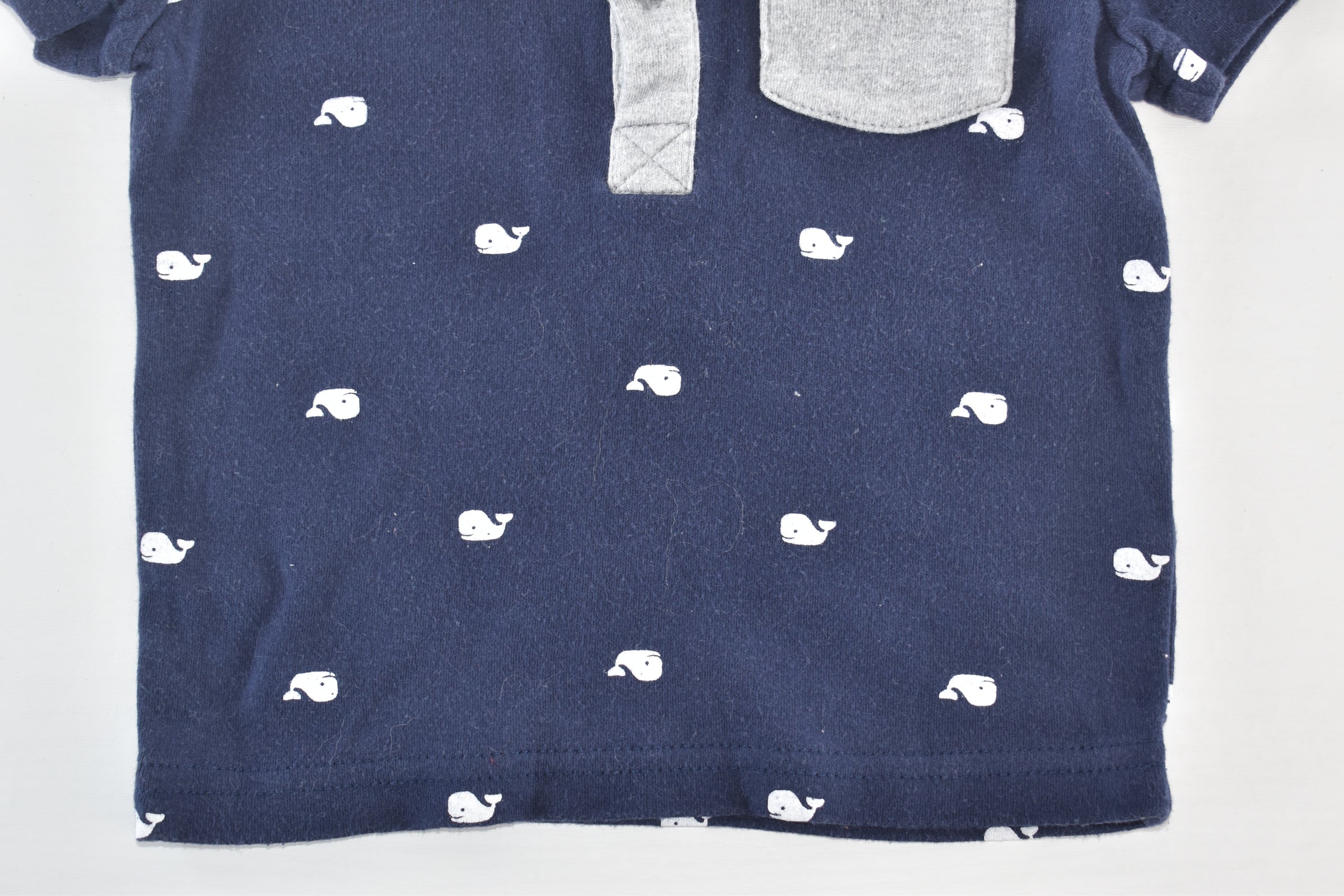 George Navy Whale Polo Top
