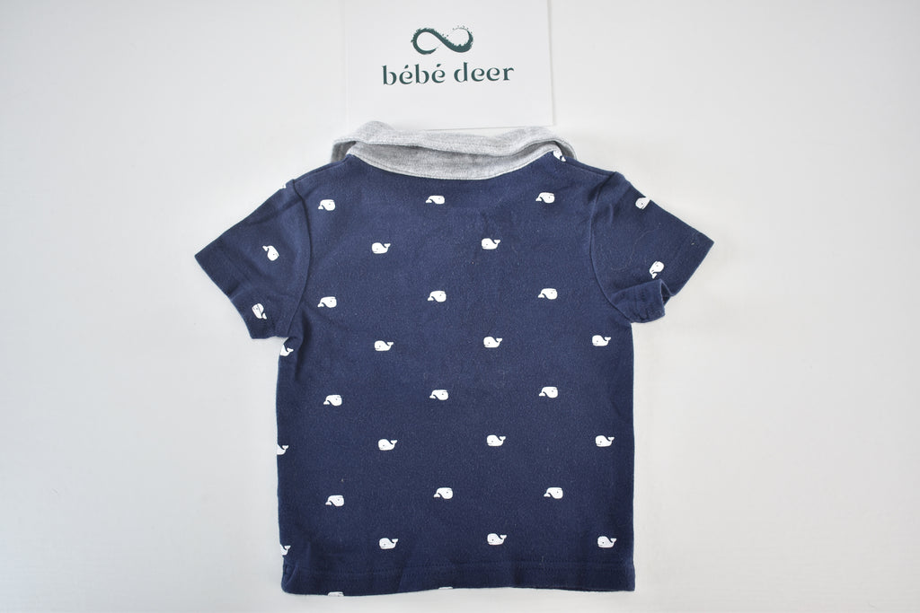 George Navy Whale Polo Top