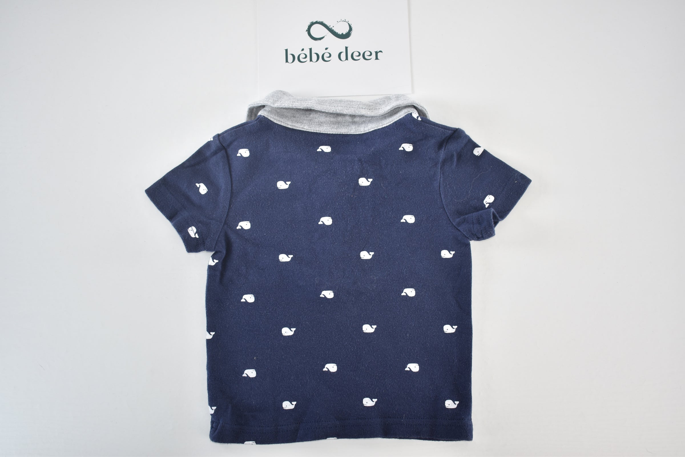 George Navy Whale Polo Top