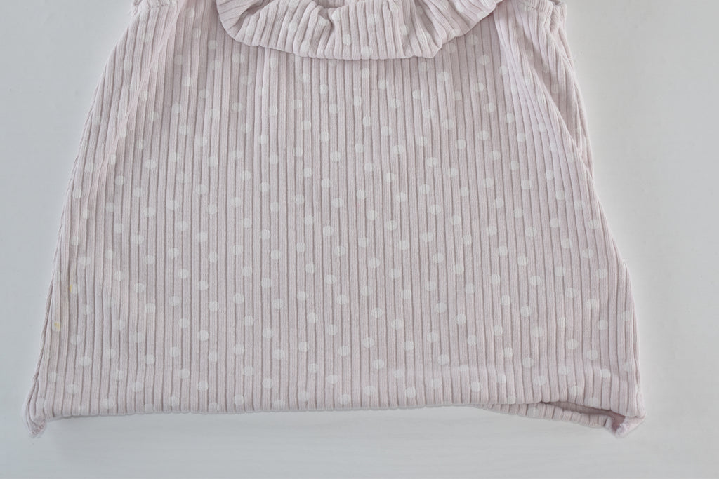 Pale pink organic cotton ribbed top