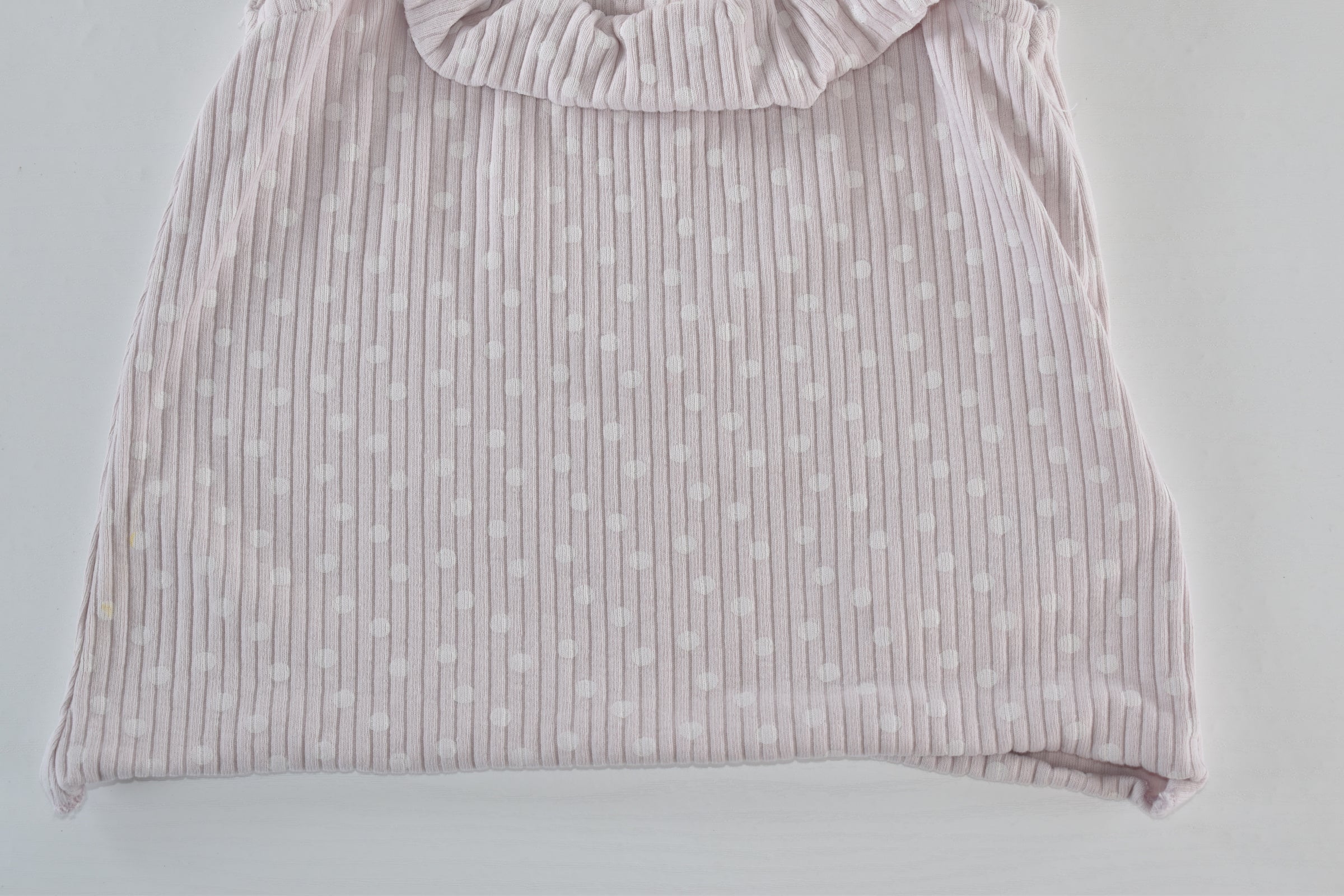 Pale pink organic cotton ribbed top