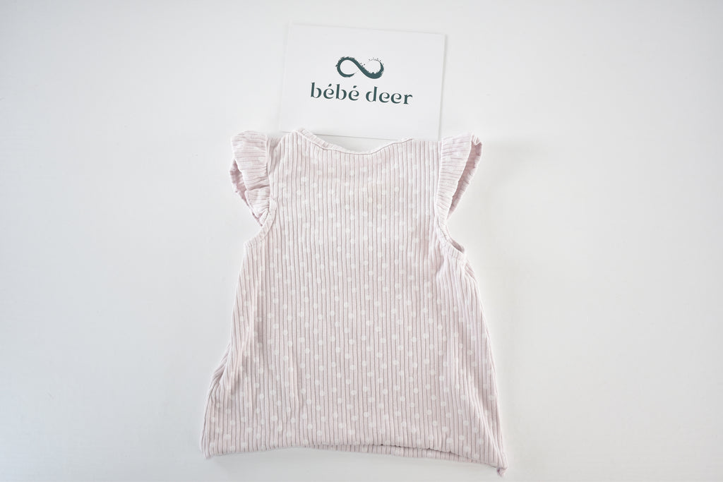 Pale pink organic cotton ribbed top