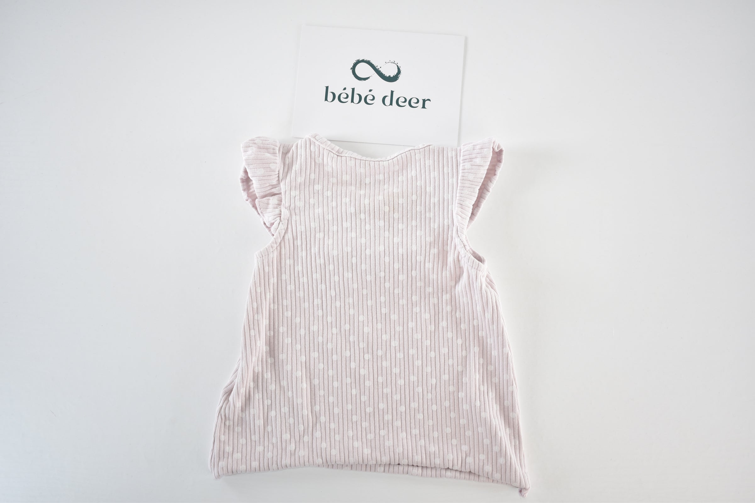 Pale pink organic cotton ribbed top