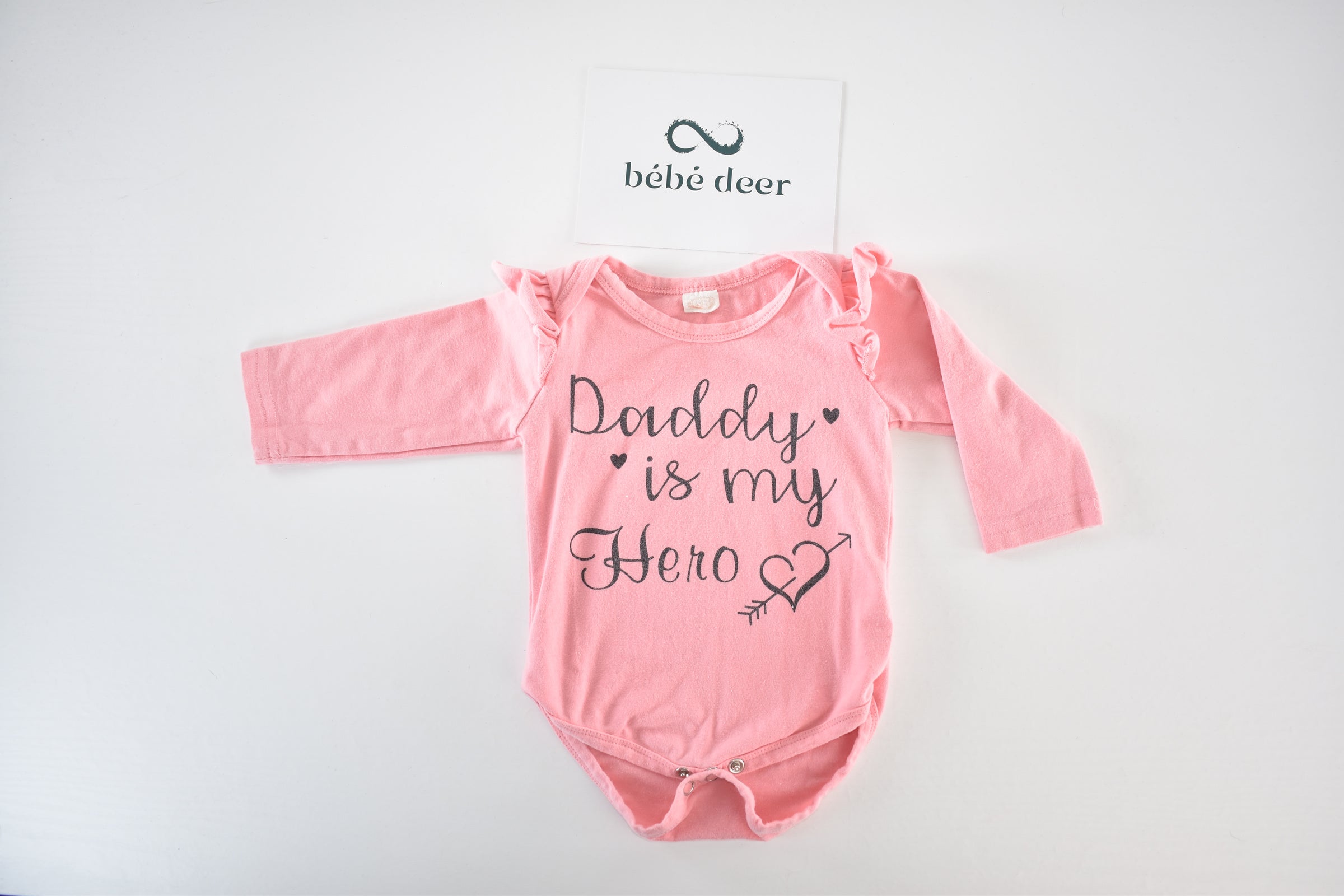 "Daddy Is My Hero" long sleeve bodysuit
