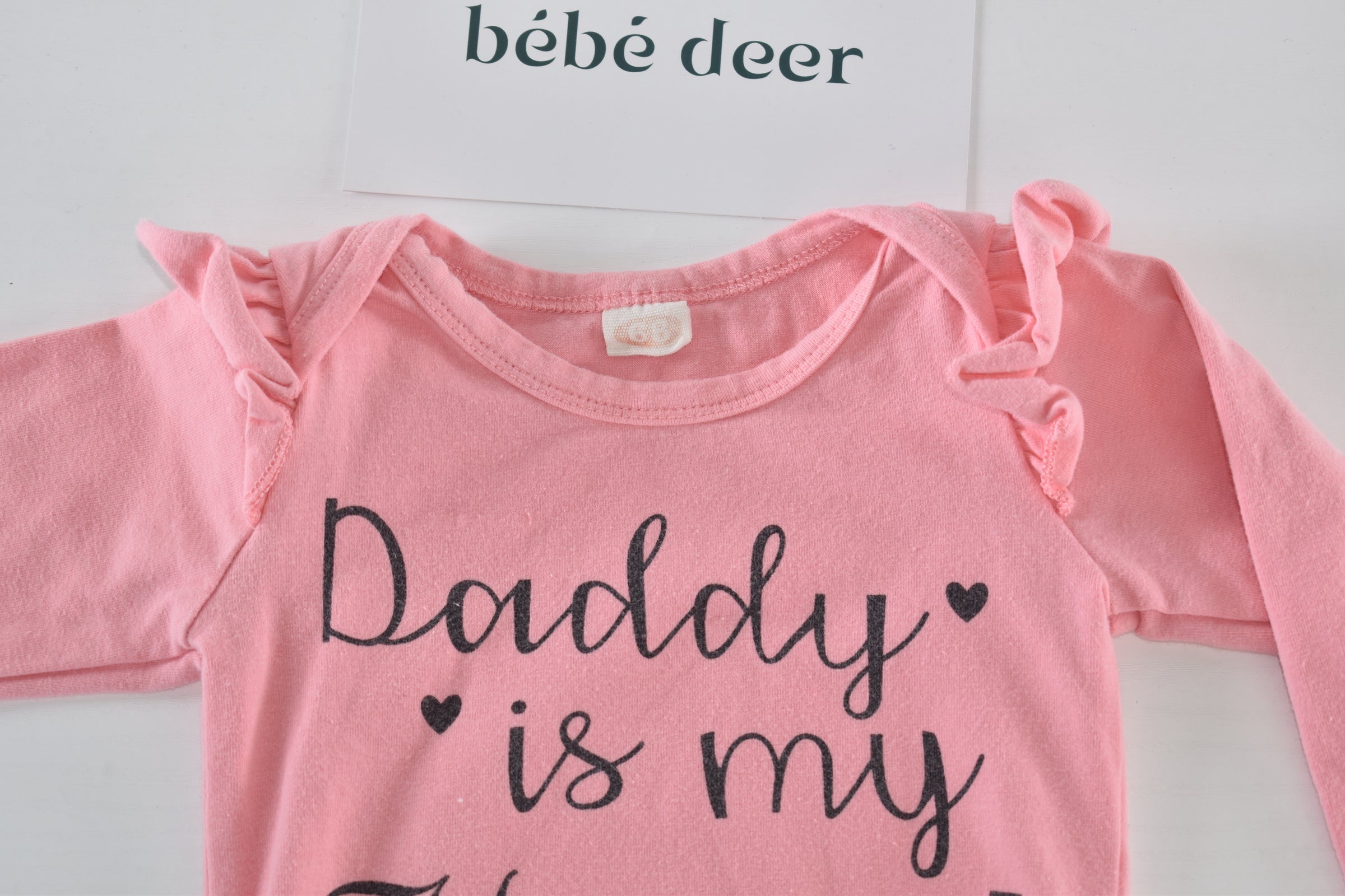"Daddy Is My Hero" long sleeve bodysuit