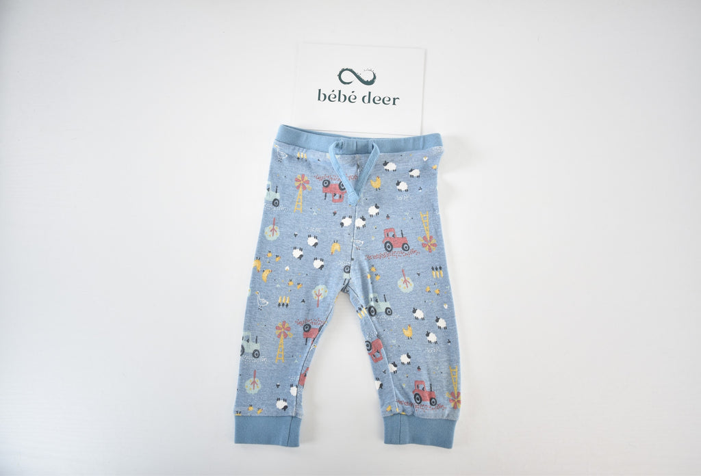 Blue farm print trousers