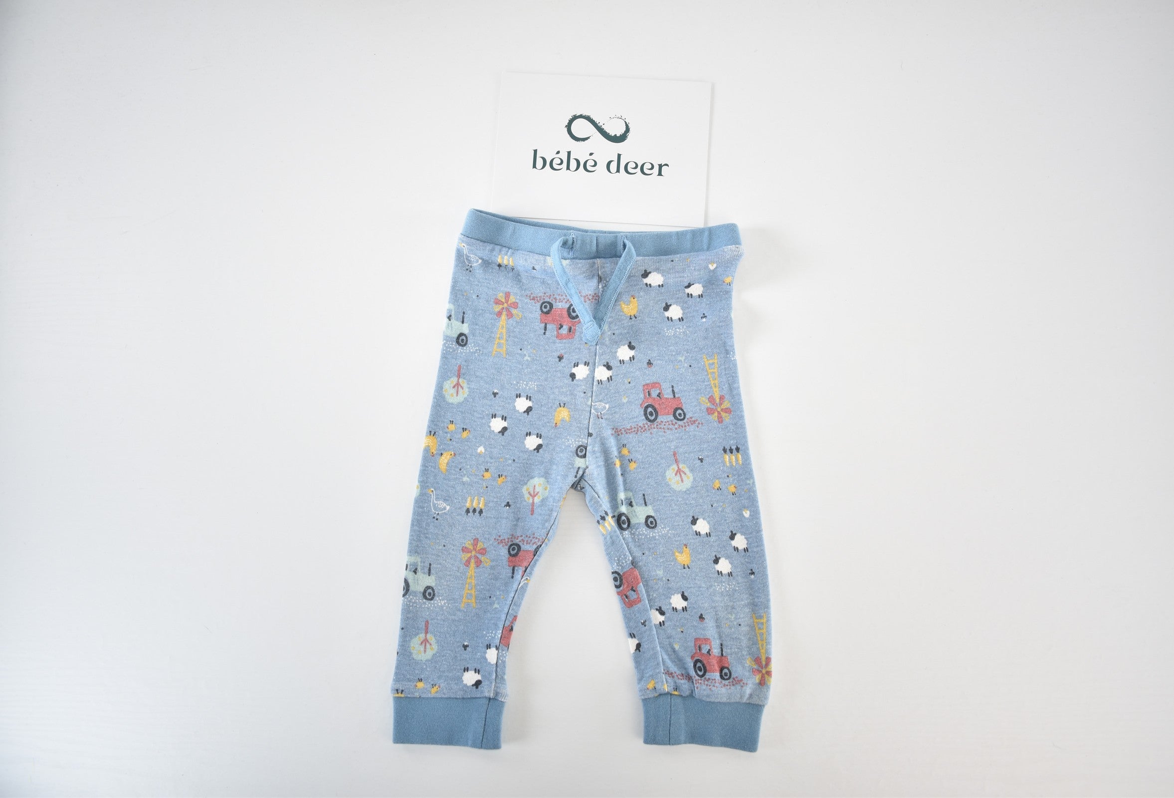 Blue farm print trousers