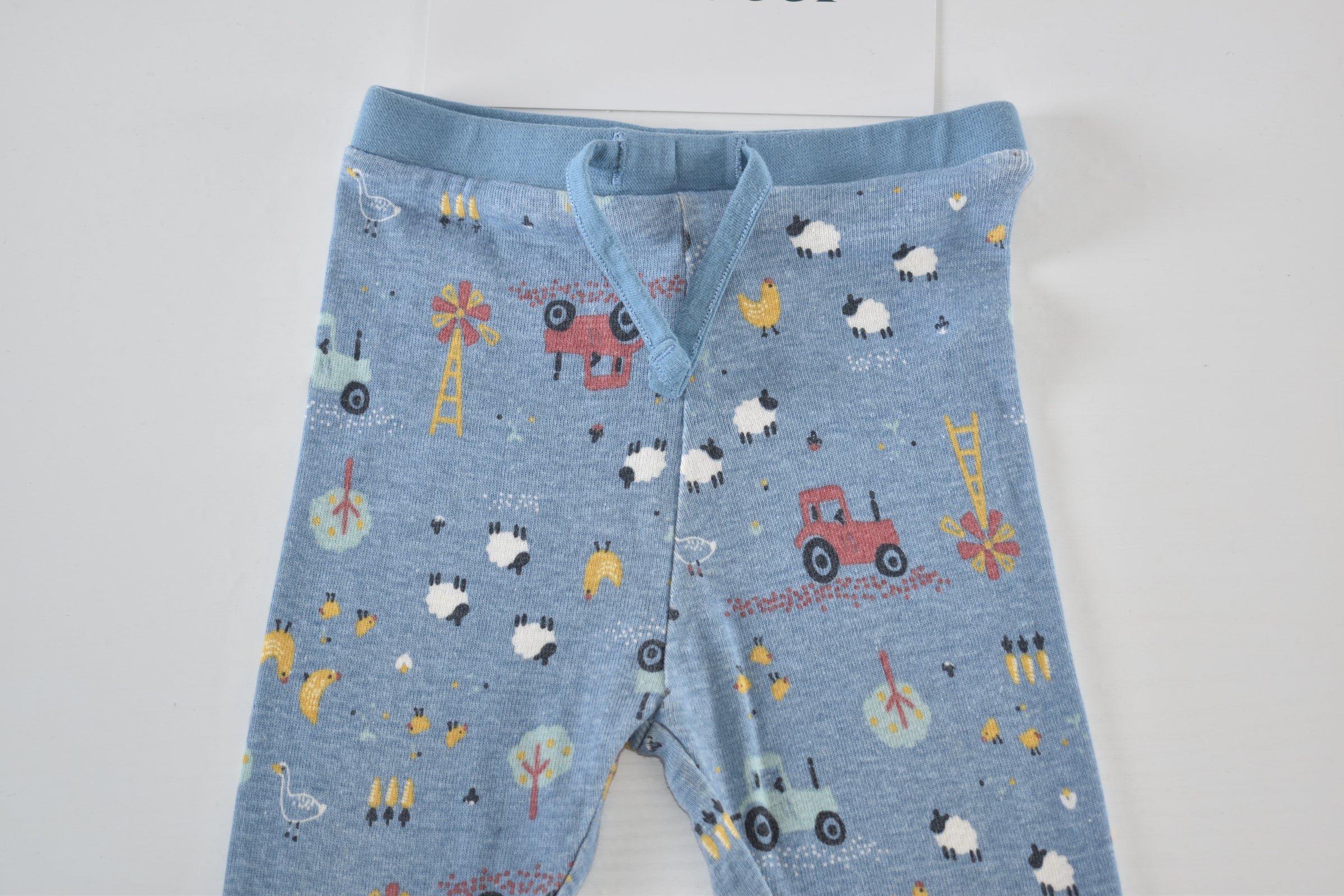 Blue farm print trousers