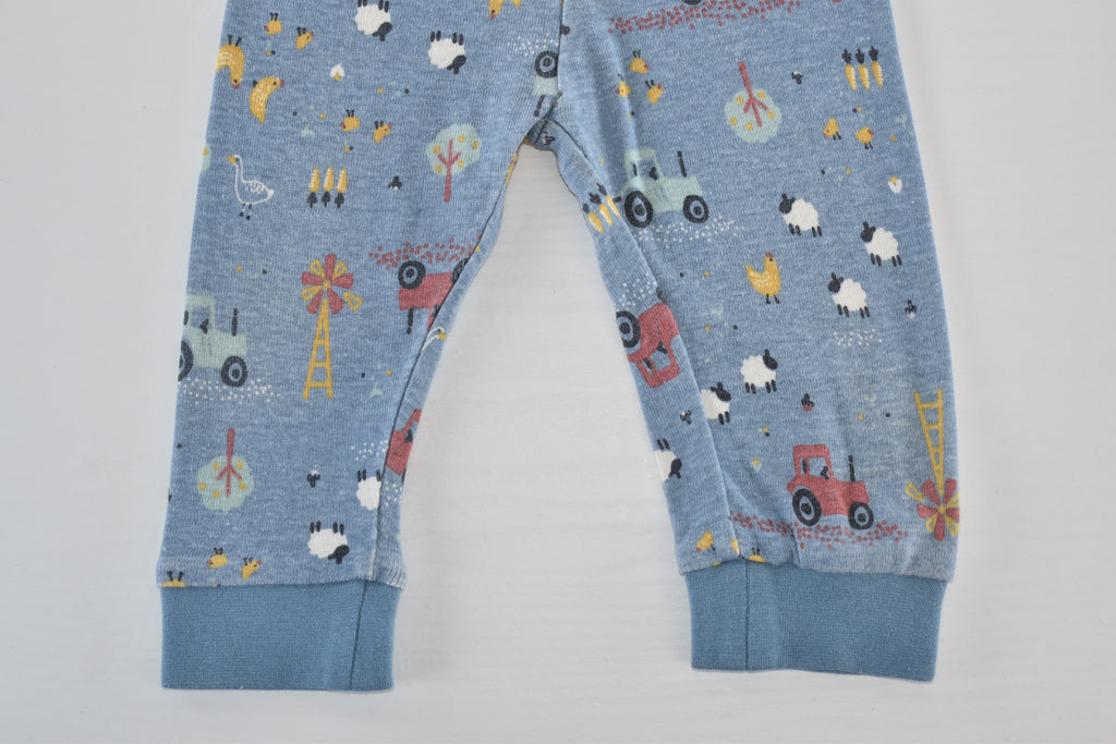 Blue farm print trousers
