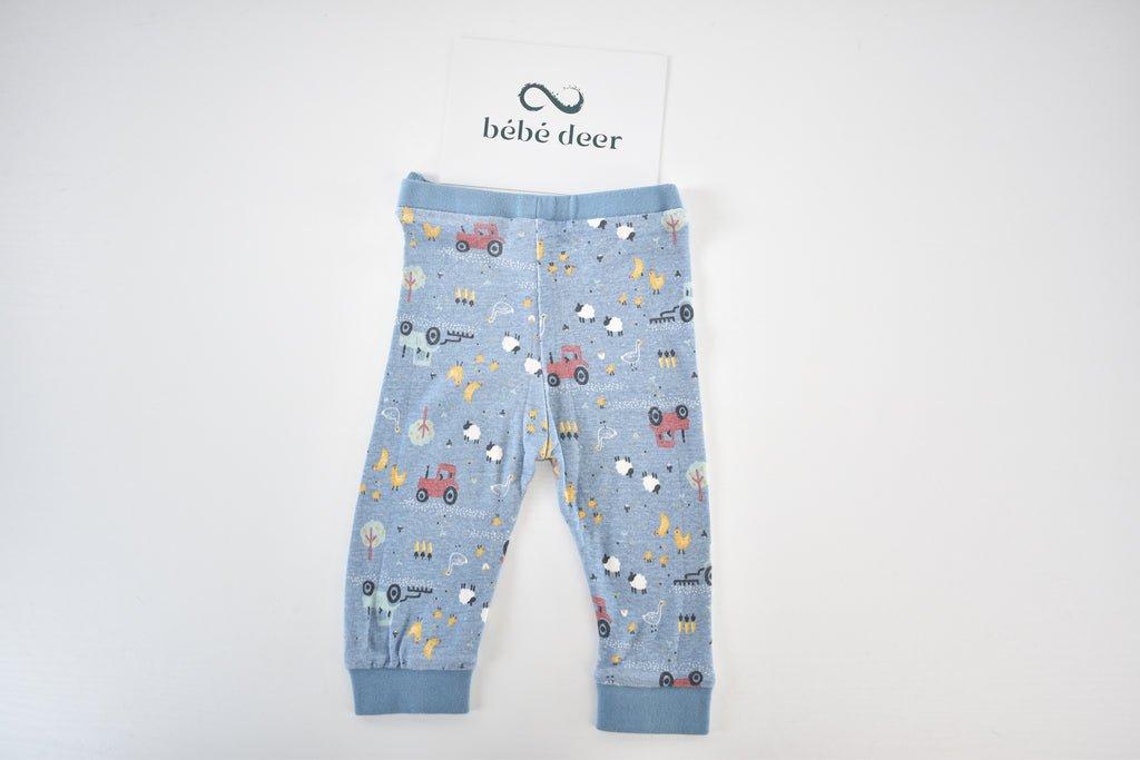 Blue farm print trousers