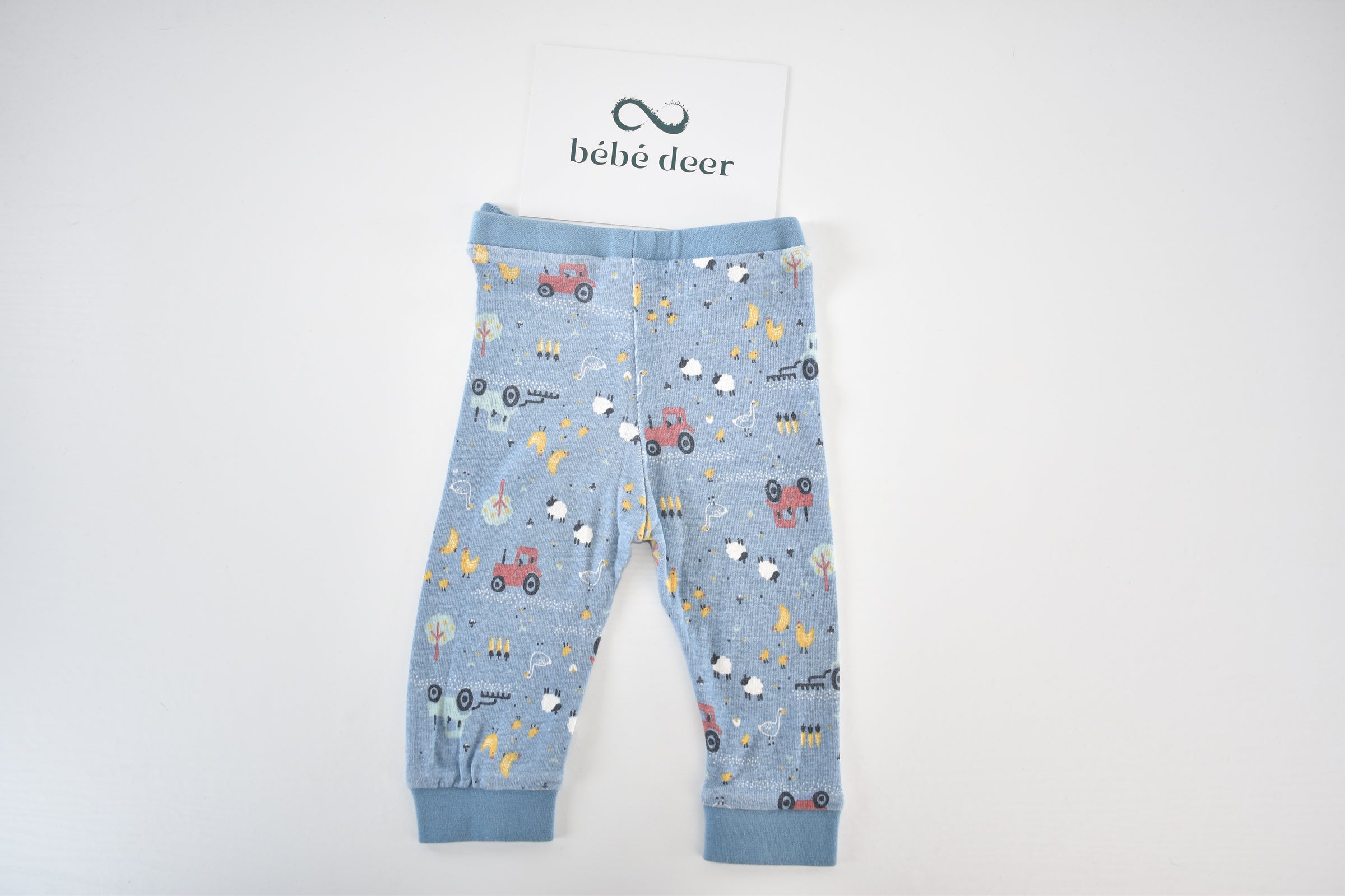 Blue farm print trousers