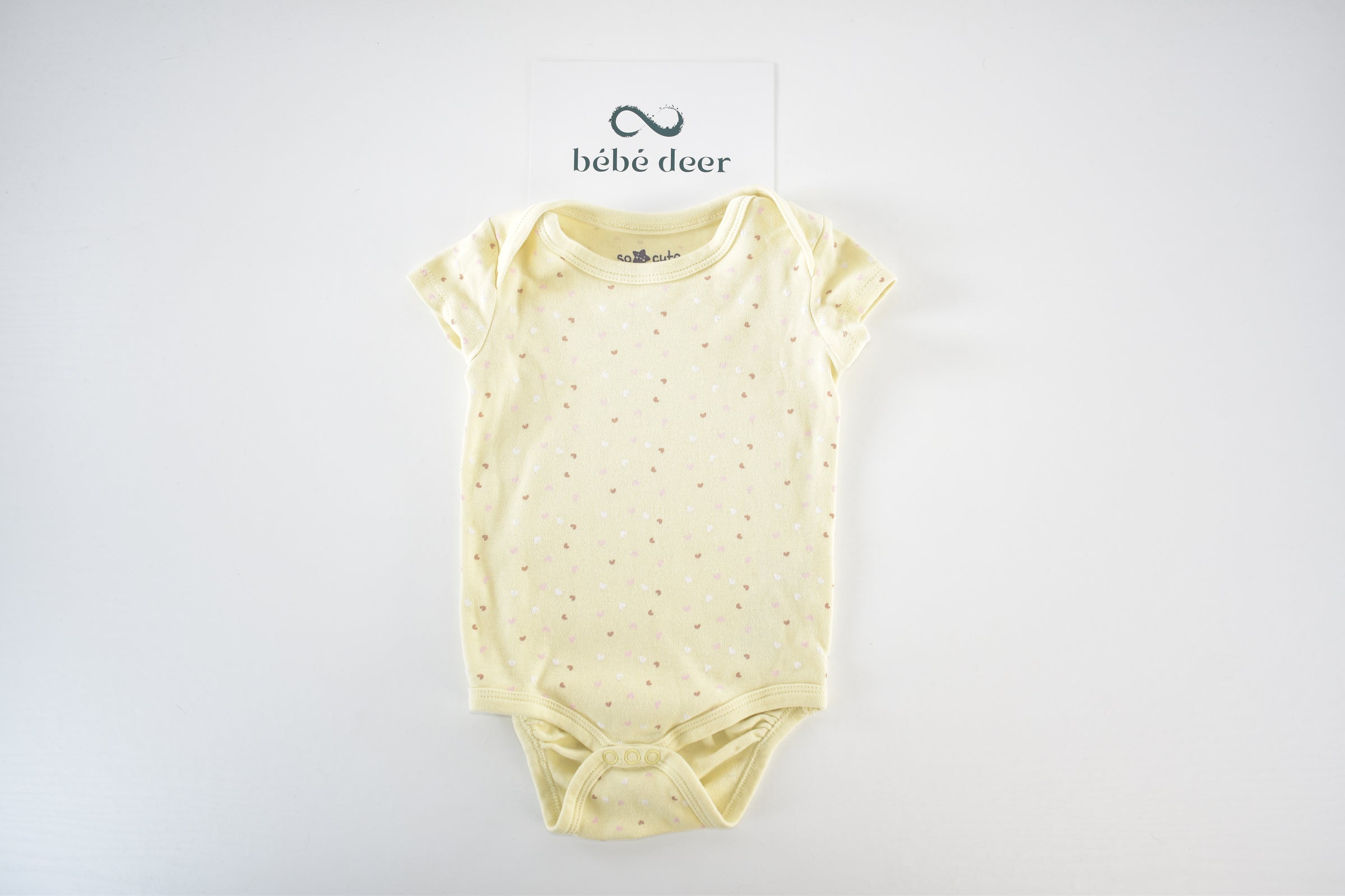 Yellow heart print bodysuit