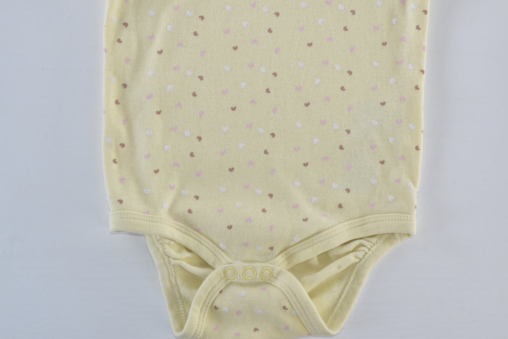 Yellow heart print bodysuit