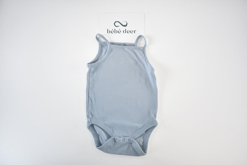 Light blue ribbed bodysuit