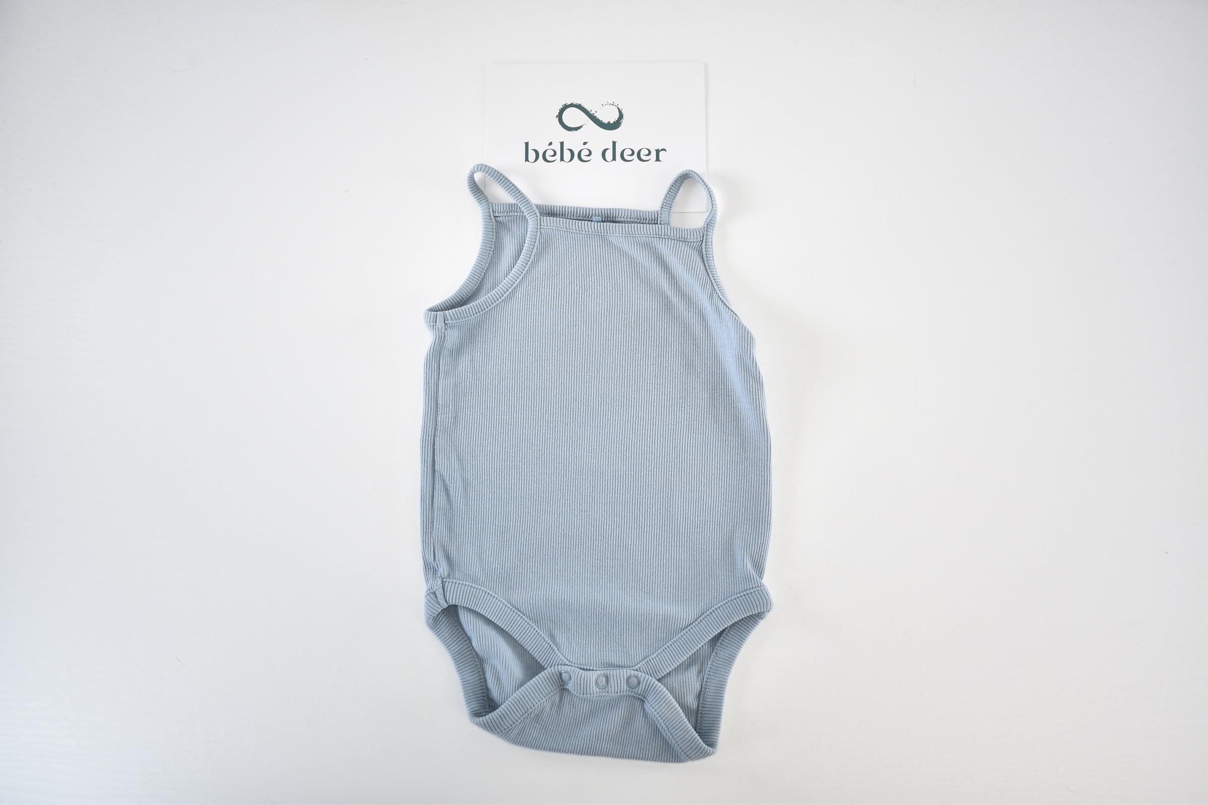 Light blue ribbed bodysuit