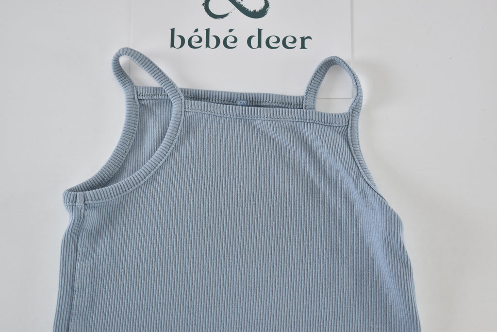 Light blue ribbed bodysuit