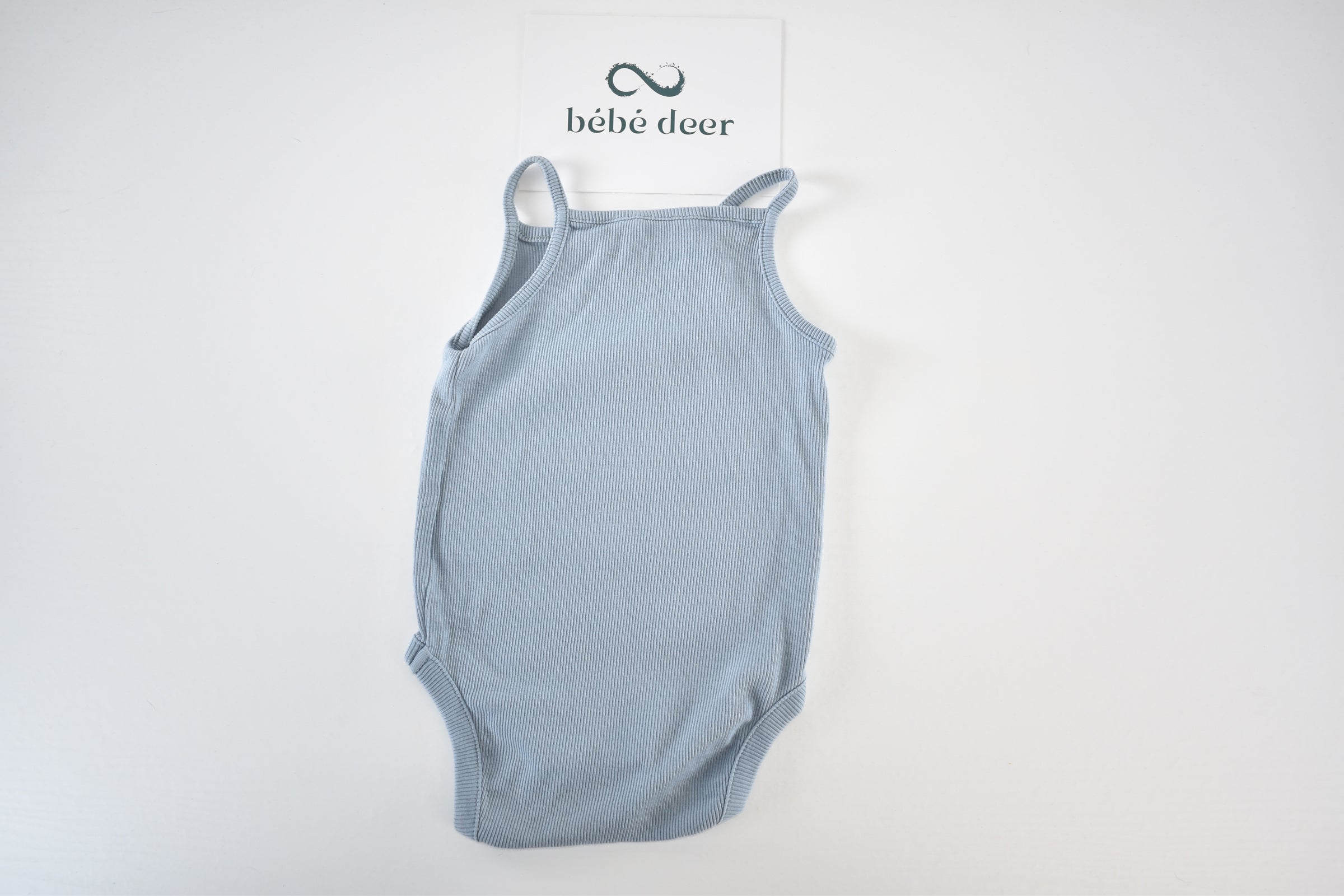 Light blue ribbed bodysuit