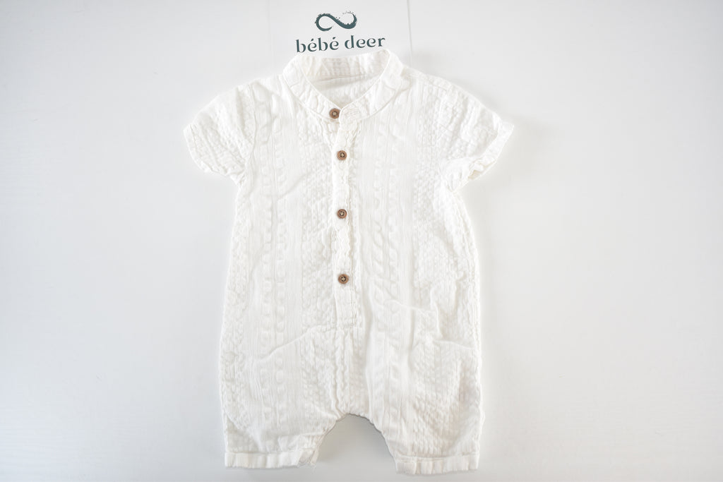 White textured romper