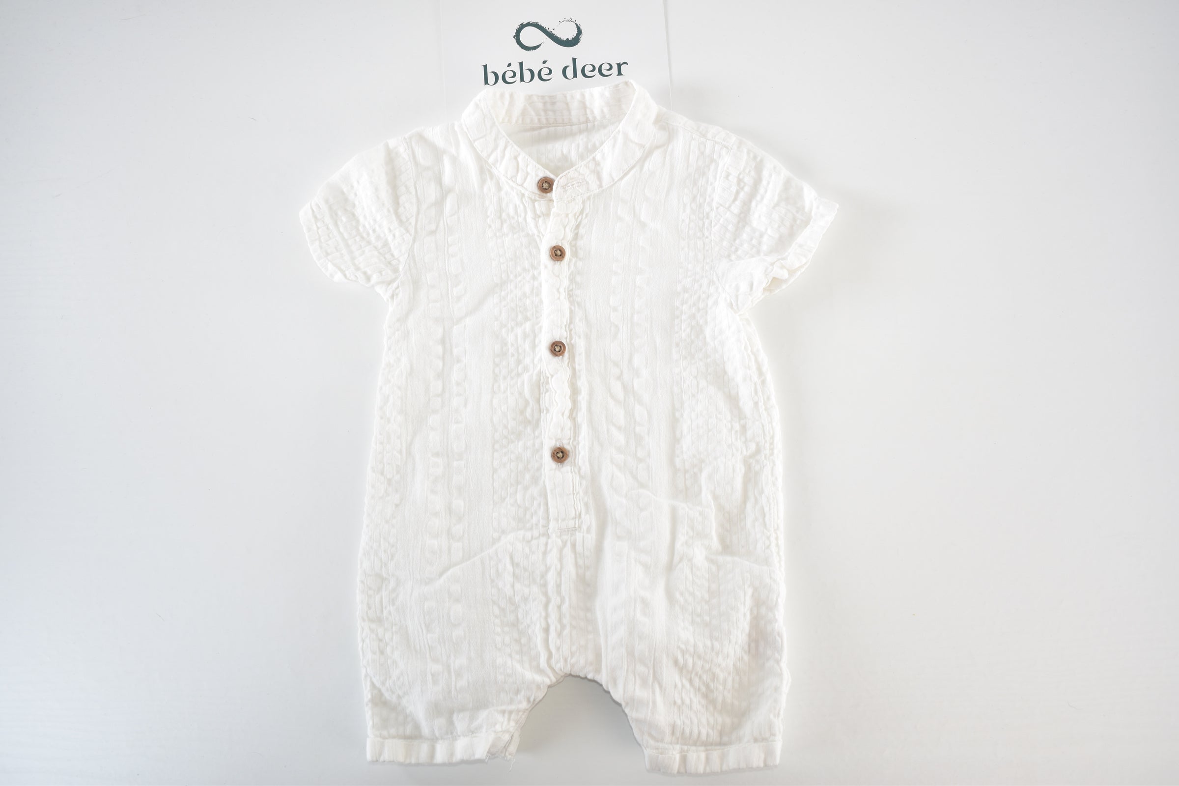 White textured romper