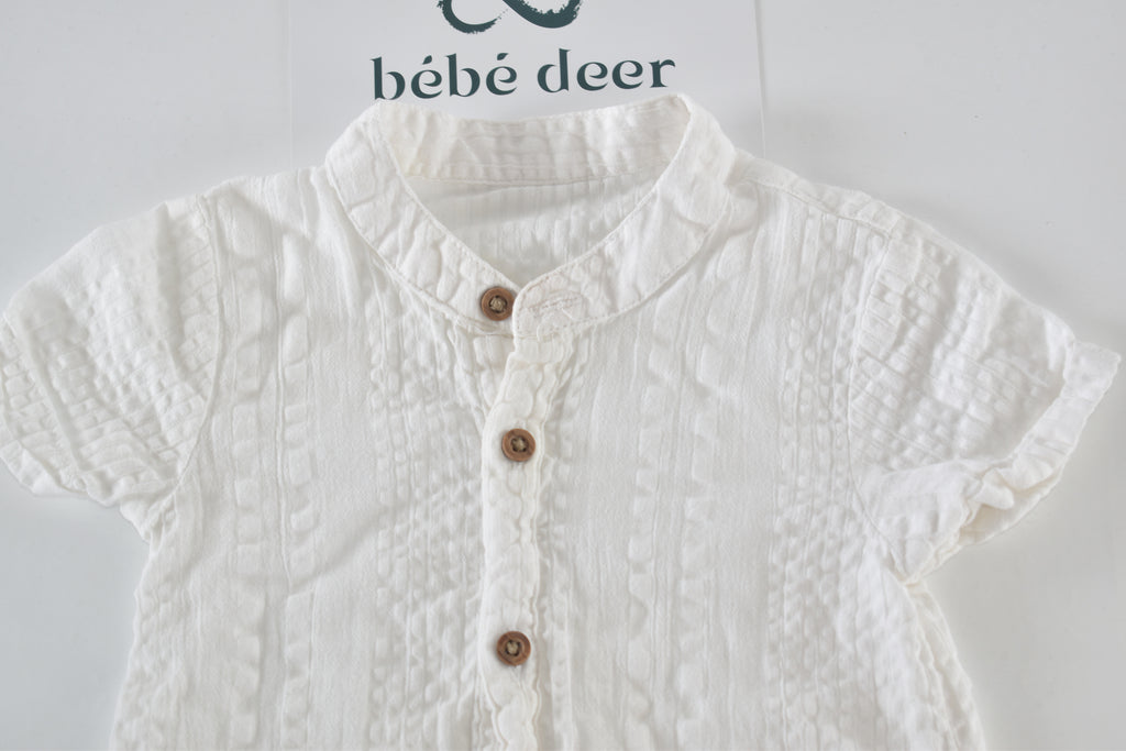 White textured romper