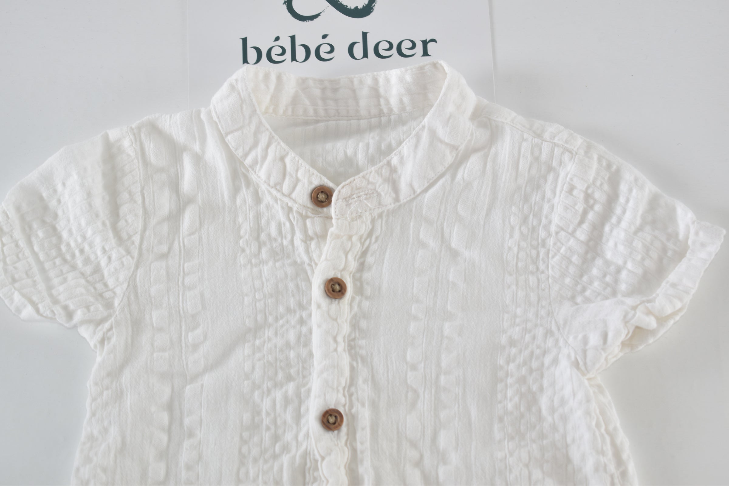 White textured romper