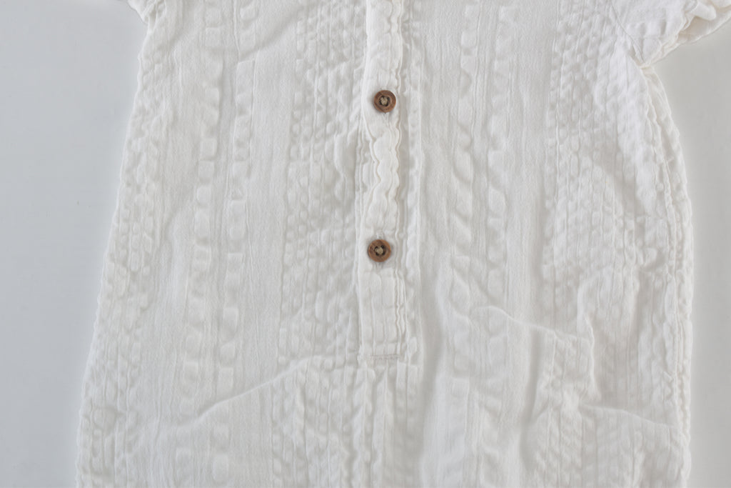 White textured romper