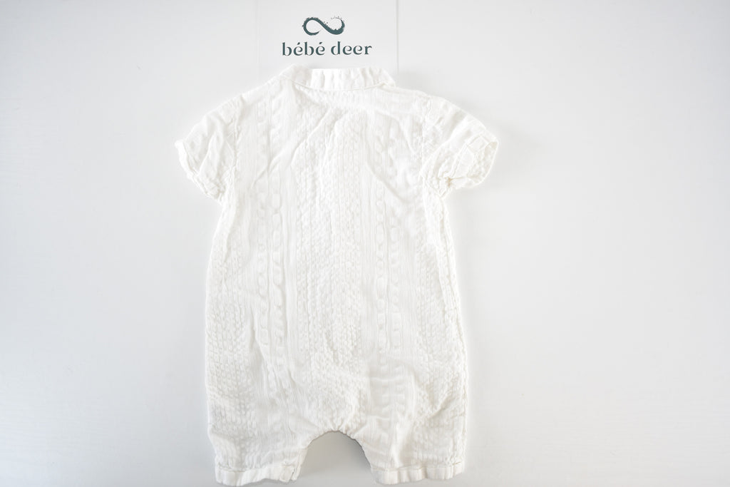 White textured romper